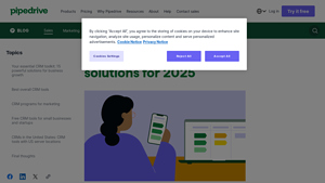 Screenshot of Best CRM tools: 15 top solutions for 2025 - Pipedrive