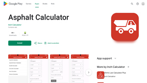 Screenshot of Asphalt Calculator - Apps on Google Play
