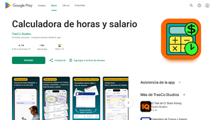 Screenshot of Calculadora de horas y salario - Apps en Google Play