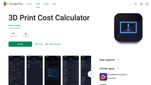 Screenshot of 3D Print Cost Calculator - Apps on Google Play