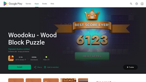 Screenshot of Woodoku - Wood Block Puzzle - Apps on Google Play