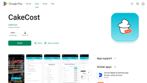 Screenshot of CakeCost - Apps on Google Play