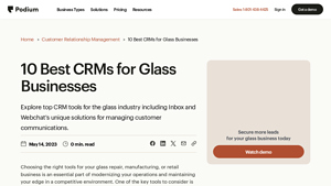 Screenshot of 10 Best Glass Business CRM Software for 2025 - Podium