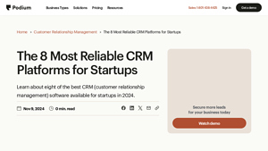 Screenshot of The 8 Most Reliable CRM Platforms for Startups - Podium