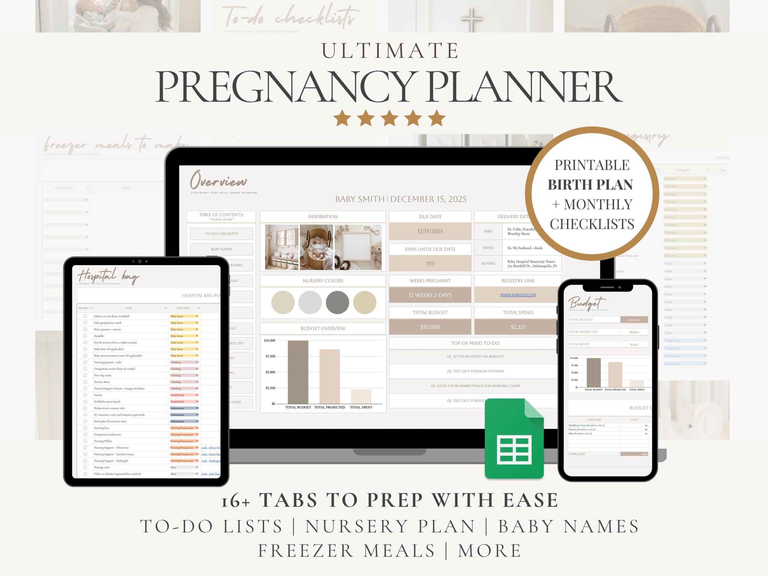 Featured image for pregnancy month calculator - Pregnancy Budget Planner - Etsy