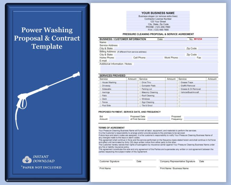 Featured image for pressure washing estimate calculator - Pressure Washing Estimate Template - Etsy