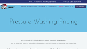 Screenshot of Pressure Washing Price Calculator