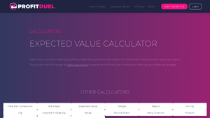 Screenshot of Expected Value - Calculate EV of Bets - ProfitDuel
