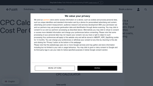 Screenshot of CPC Calculator: Calculate Cost Per Click in 3 Clicks - Publift