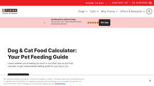 Screenshot of Dog & Cat Food Calculator: Your Pet Feeding Guide - Purina