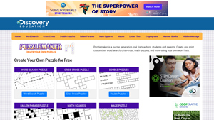 Screenshot of Discovery Education Puzzlemaker: Online Puzzlemaker | Create ...
