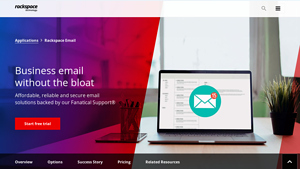 Screenshot of Rackspace Email