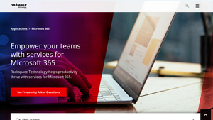 Screenshot of Microsoft Office 365 Solutions and Hosting Partners | Rackspace