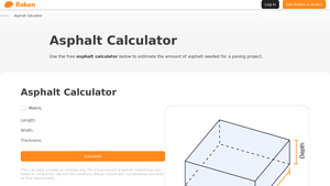 Screenshot of Asphalt Calculator - Raken