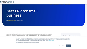 Screenshot of Best ERP systems for small businesses - Rand Group