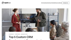 Screenshot of Top 5 Custom CRM Development Companies in 2025 - Rapidops