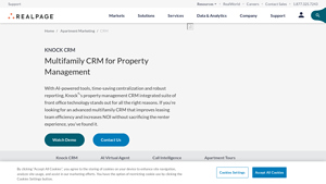 Screenshot of Multifamily CRM Software | RealPage