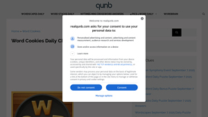 Screenshot of Word Cookies Daily Challenge Answers Today - qunb