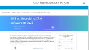 Screenshot of 18 Best Recruiting CRM Software in 2025