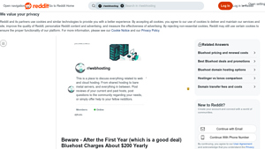 Screenshot of After the First Year (which is a good deal) Bluehost Charges ... - Reddit
