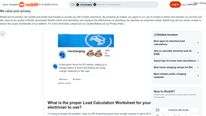 Screenshot of What is the proper Load Calculation Worksheet for your electrician ...