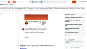 Screenshot of Anyone have experience with Pine Hosting? : r/playrustadmin - Reddit