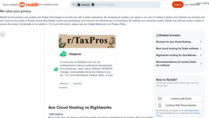 Screenshot of Ace Cloud Hosting vs Rightworks : r/taxpros - Reddit