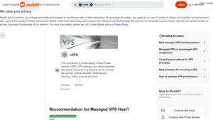Screenshot of Recommendation for Managed VPS Host? - Reddit