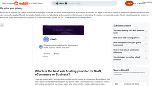 Screenshot of Which is the best web hosting provider for SaaS, eCommerce or ...