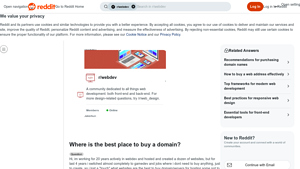 Screenshot of Where is the best place to buy a domain? : r/webdev - Reddit
