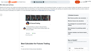 Screenshot of Best Calculator for Futures Trading : r/FuturesTrading - Reddit