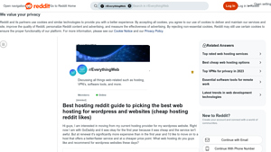Screenshot of Best hosting reddit guide to picking the best web hosting for ...
