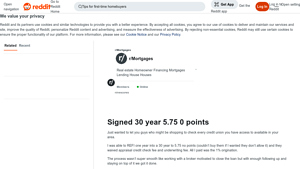 Screenshot of Signed 30 year 5.75 0 points : r/Mortgages - Reddit