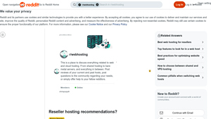 Screenshot of Reseller hosting recommendations? : r/webhosting - Reddit