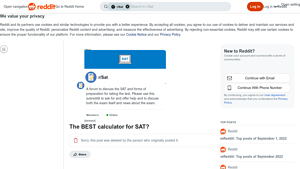 Screenshot of The BEST calculator for SAT? - Reddit