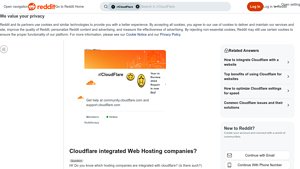 Screenshot of Cloudflare integrated Web Hosting companies? - Reddit