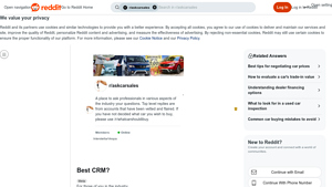 Screenshot of Best CRM? : r/askcarsales - Reddit