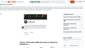 Screenshot of Twenty: Self-hosted CRM (alternative to Pipedrive, Salesforce...)