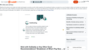 Screenshot of Stick with GoDaddy or Any Other Good Recommendations ... - Reddit
