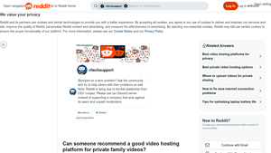 Screenshot of Can someone recommend a good video hosting platform for private ...