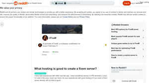 Screenshot of What hosting is good to create a fivem server? - Reddit