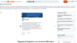 Screenshot of Migrating off Salesforce, any new great CRMs with ai worth looking at?