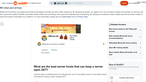 Screenshot of What are the best server hosts that can keep a server open 24/7?