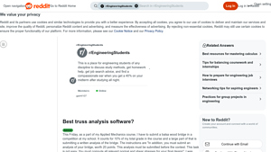 Screenshot of Best truss analysis software? : r/EngineeringStudents - Reddit