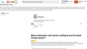 Screenshot of Best enterprise call center software you've tried hands down? - Reddit
