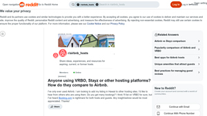 Screenshot of Anyone using VRBO, Stayz or other hosting platforms? How do they ...