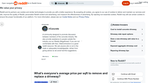 Screenshot of What's everyone's average price per sqft to remove and replace a ...