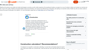 Screenshot of Construction calculators? Recommendations?