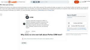 Screenshot of Why does no one ever talk about Perfex CRM here? : r/CRM - Reddit