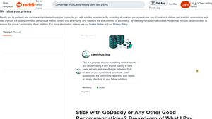 Screenshot of Stick with GoDaddy or Any Other Good Recommendations ... - Reddit